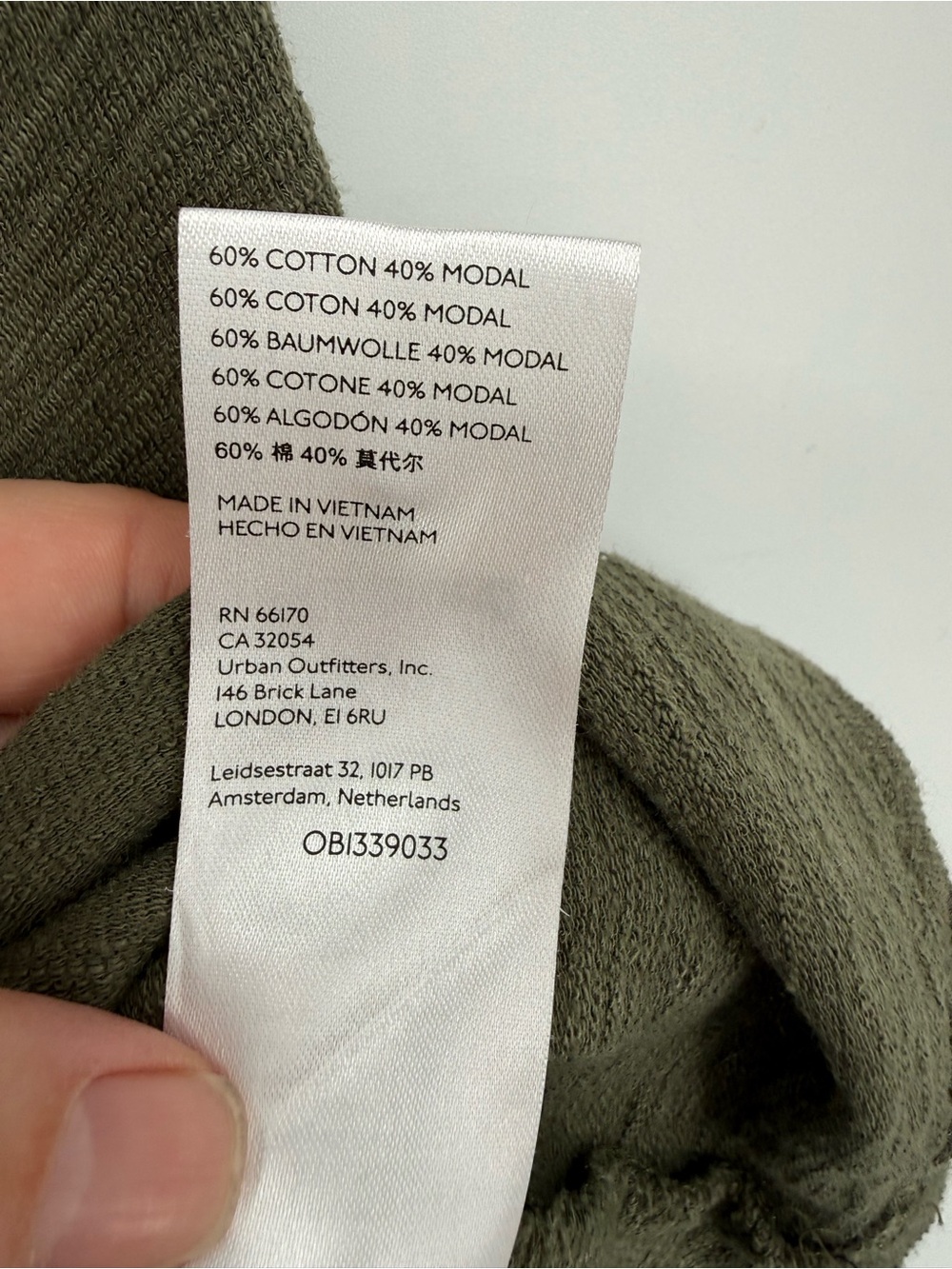 Anthropologie Pilcro Ruffle-Shoulder Henley Top in Olive Green Size L - Picture 10 of 13